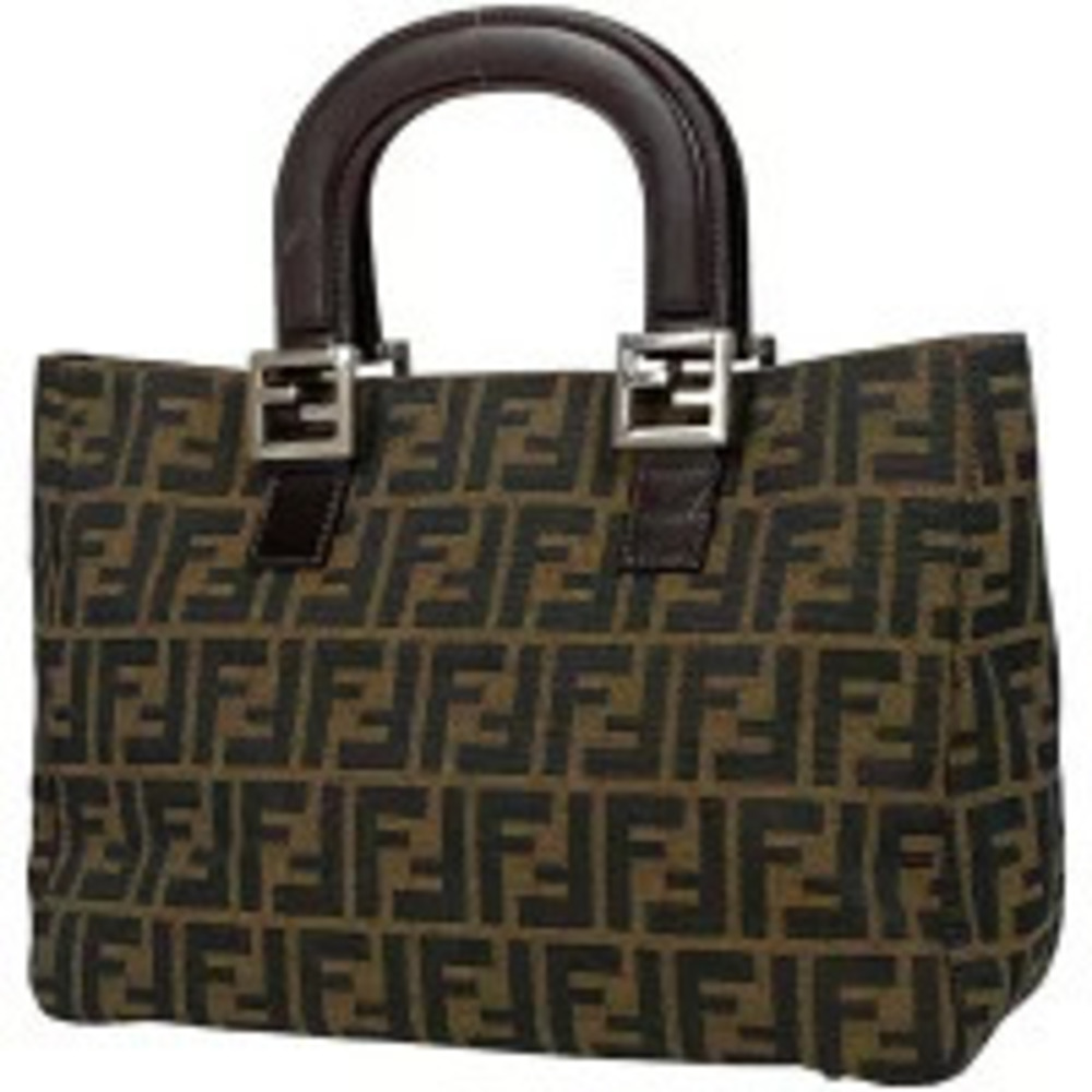 Fendi Zucca handbag tote bag brown